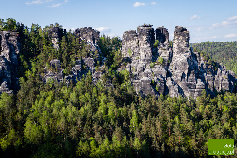 Saksonska Szwajcaria W Bastei I Konigstein Niemcy Saksonia