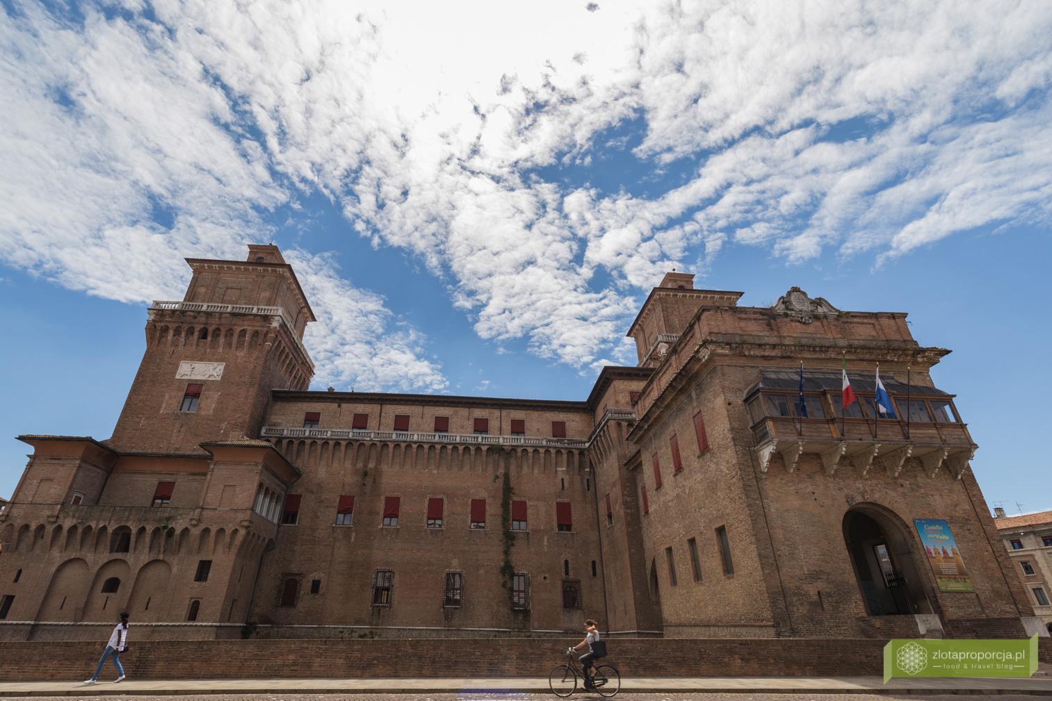 Castello Estense Ferrara, Ferrara, zamek w Ferrarze, atrakcje Ferrary, Castello Estense, Emilia Romania