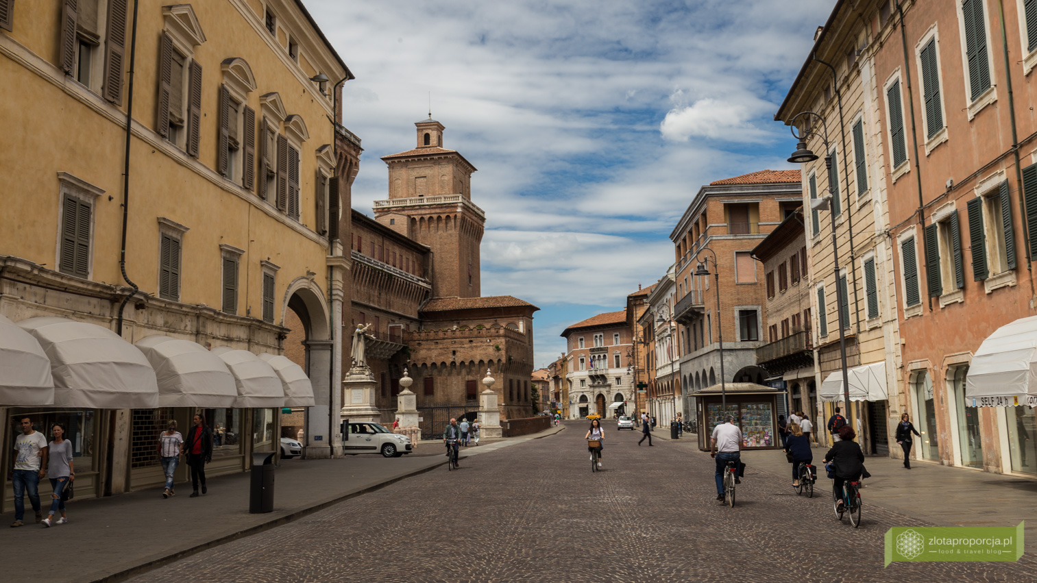 Ferrara, zamek w Ferrarze, atrakcje Ferrary, Castello Estense, Emilia Romania