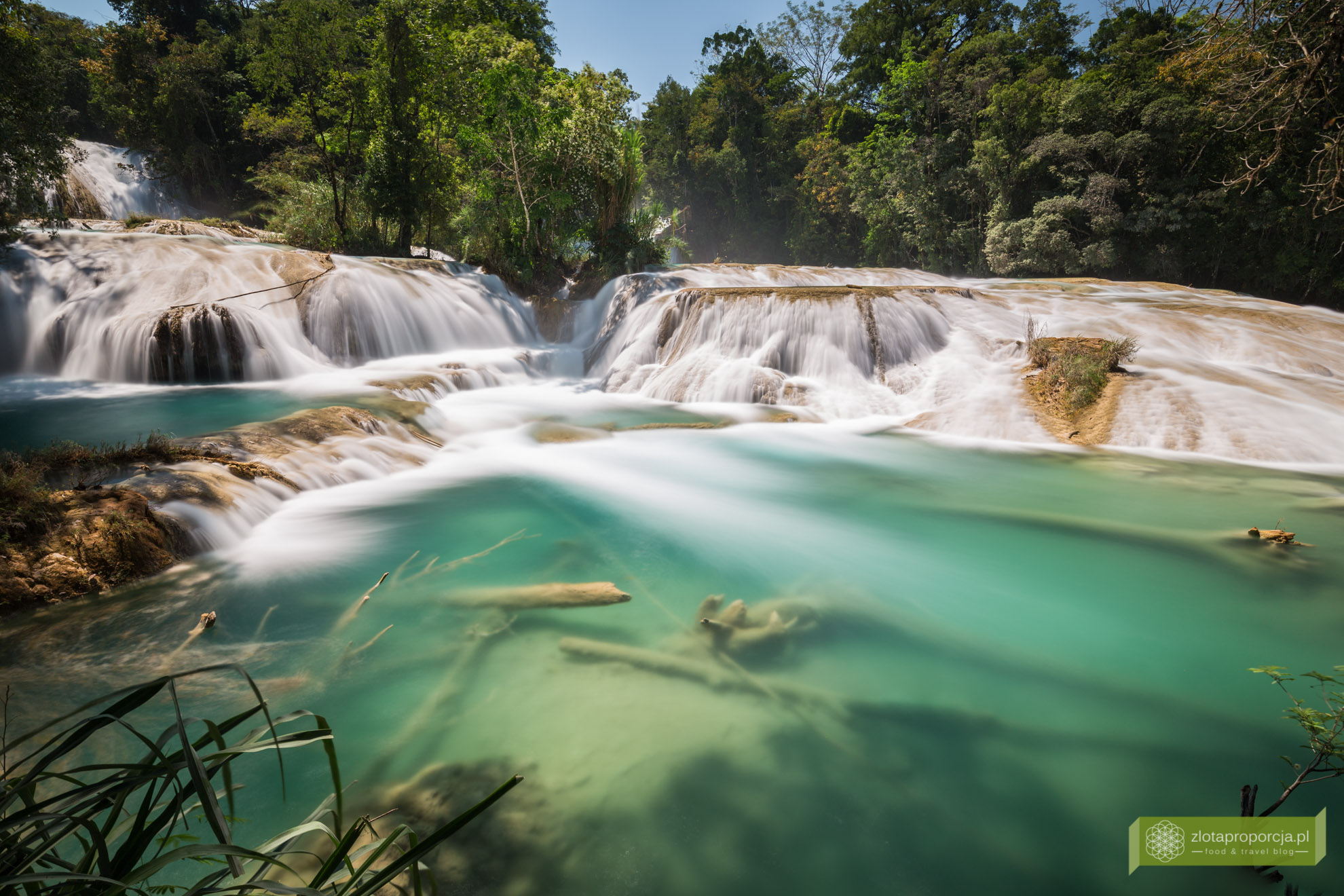 wodospady Agua Azul, Meksyk, atrakcje Meksyku, Chiapas, okolice Palenque; 