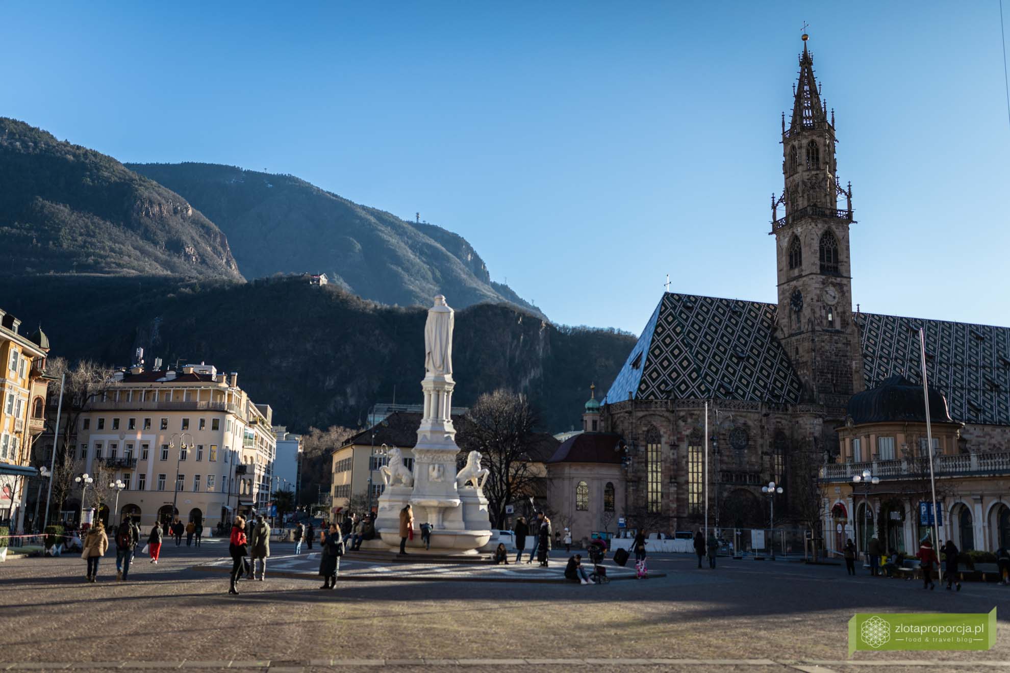 Bolzano; Południowy Tyrol; stolica Południowego Tyrolu; atrakcje Południowego Tyrolu; Bolzano atrakcje; Bolzano Włochy; Plac Walthera; Waltherplatz; Piazza Walther;