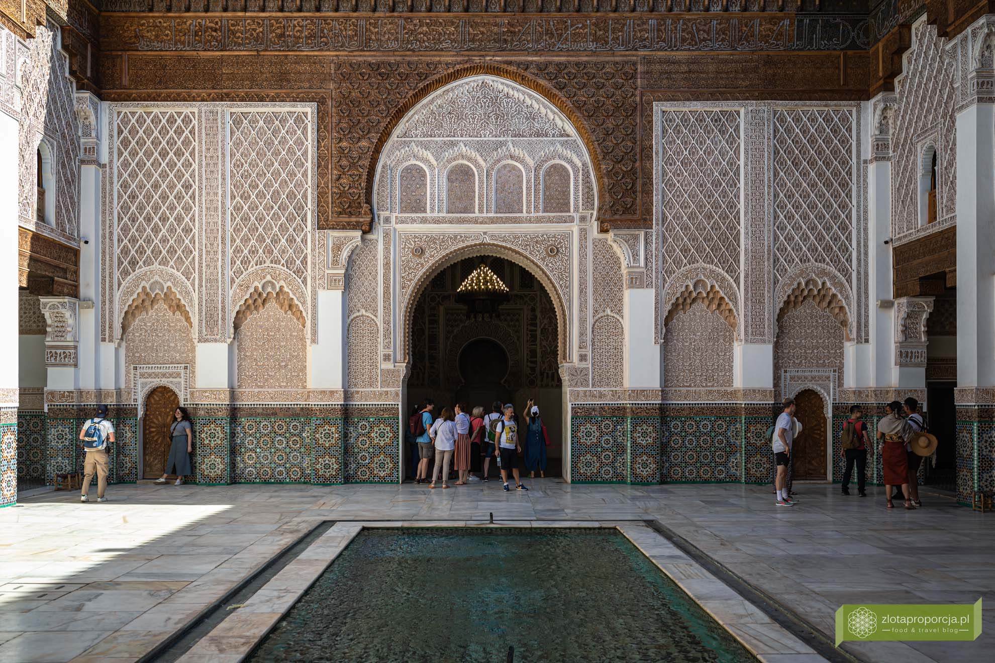 Marrakesz; medresa Marrakesz; Medresa Ben Youssef; Maroko; atrakcje Marrakesz; co zobaczyć w Marrakeszu; architektura Marrakeszu; medersa ben youssef; madrasa ben youssef; 